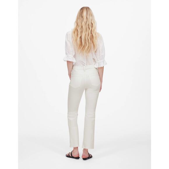 NWT Madewell Kick Out Crop Jeans – White – Size 29 NI961 - Picture 3 of 11